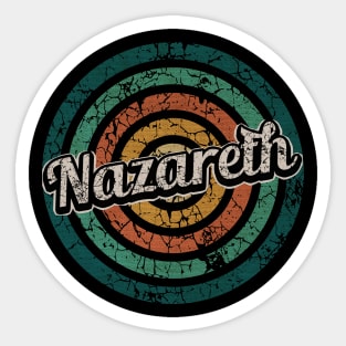 Nazareth // Retro Circle Crack Vintage Sticker
